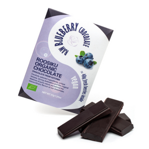 Roosiku organic blueberry raw chocolate
